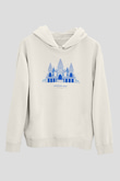 Angkor Vat Beyaz Unisex Kapşonlu Sweatshirt