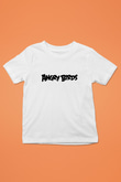Angry Birds Baskılı Beyaz Unisex Çocuk Tişört