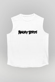 Angry Birds Beyaz Unisex Kolsuz Tişört