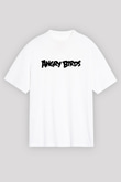 Angry Birds Beyaz Unisex Oversize Tişört T-Shirt
