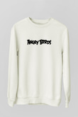 Angry Birds Beyaz Unisex Sweatshirt