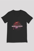 Animals as Leaders Baskılı Unisex Siyah V Yaka Tişört
