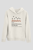 Animatör Beyaz Unisex Kapüşonlu Sweatshirt