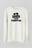 Animatör Beyaz Unisex Sweatshirt