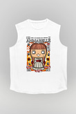 Annabelle Baskılı Unisex Beyaz Kolsuz Tişört