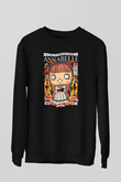 Annabelle Baskılı Unisex Siyah Sweatshirt