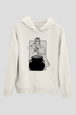 Anneler Günü Baskılı Beyaz Unisex Hoodie