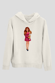 Anneler Günü Baskılı Beyaz Unisex Hoodie