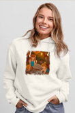 Anneler Günü Baskılı Beyaz Unisex Hoodie