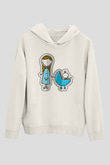 Anneler Günü Baskılı Beyaz Unisex Hoodie