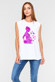 Anneler Günü Baskılı Beyaz Unisex Kolsuz Tişört - Tshirt