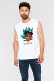 Anneler Günü Baskılı Beyaz Unisex Kolsuz Tişört - Tshirt