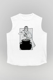 Anneler Günü Baskılı Beyaz Unisex Kolsuz Tişört - Tshirt