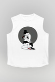 Anneler Günü Baskılı Beyaz Unisex Kolsuz Tişört - Tshirt