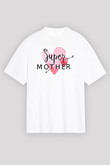 Anneler Günü Baskılı Beyaz Unisex Oversize Tişört - Tshirt