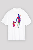 Anneler Günü Baskılı Beyaz Unisex Oversize Tişört - Tshirt