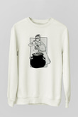 Anneler Günü Baskılı Beyaz Unisex Sweatshirt