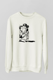 Anneler Günü Baskılı Beyaz Unisex Sweatshirt