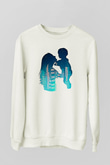 Anneler Günü Baskılı Beyaz Unisex Sweatshirt