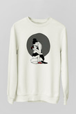 Anneler Günü Baskılı Beyaz Unisex Sweatshirt