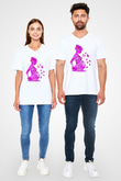 Anneler Günü Baskılı Beyaz Unisex V Yaka Tişört - Tshirt