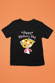 Anneler Günü Baskılı Unisex Siyah Çocuk Tişört - Tshirt