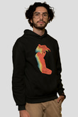 Anneler Günü Baskılı Unisex Siyah Hoodie