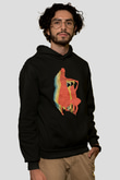 Anneler Günü Baskılı Unisex Siyah Hoodie