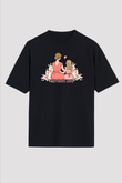 Anneler Günü Baskılı Unisex Siyah Oversize Tişört - Tshirt