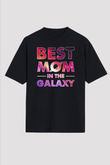 Anneler Günü Baskılı Unisex Siyah Oversize Tişört - Tshirt