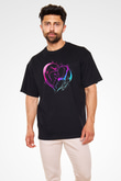Anneler Günü Baskılı Unisex Siyah Oversize Tişört - Tshirt