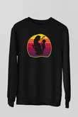 Anneler Günü Baskılı Unisex Siyah Sweatshirt