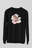 Anneler Günü Baskılı Unisex Siyah Sweatshirt