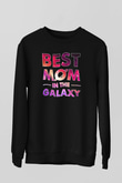 Anneler Günü Baskılı Unisex Siyah Sweatshirt