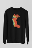 Anneler Günü Baskılı Unisex Siyah Sweatshirt