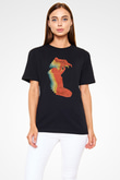 Anneler Günü Baskılı Unisex Siyah Tişört - Tshirt
