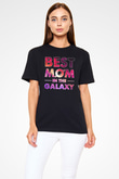 Anneler Günü Baskılı Unisex Siyah Tişört - Tshirt