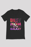 Anneler Günü Baskılı Unisex Siyah V Yaka Tişört - Tshirt