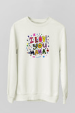 Anneler Günü Beyaz Unisex Sweatshirt