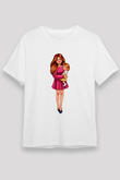 Anneler Günü Unisex Baskılı Beyaz Tişört - Tshirt