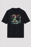 Annihilator Baskılı Unisex Siyah Oversize Tişört