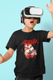 Anthrax Baskılı Siyah Unisex Çocuk Tişört