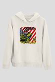 Anthrax Baskılı Unisex Beyaz Hoodie