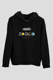Anthrax Baskılı Unisex Siyah Hoodie