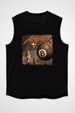 Anthrax Baskılı Unisex Siyah Kolsuz Tişört