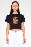 Anthrax Siyah Crop Top Tişört