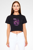 Anthrax Siyah Crop Top Tişört