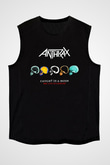 Anthrax Siyah Unisex Kolsuz Tişört