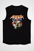 Anthrax Siyah Unisex Kolsuz Tişört