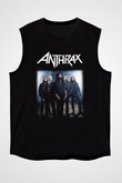 Anthrax Siyah Unisex Kolsuz Tişört